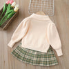 Toddler Girls 18M-6Y Sets Knitted Bowtie Cardigan Sweater Girls Clothes Knitwear