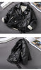 18M-10Y Kids Boys Black Zip-Up Lapel PU Leather Jackets