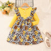 Toddler Girls 2-7Y Floral Long Sleeve Bow Dresses