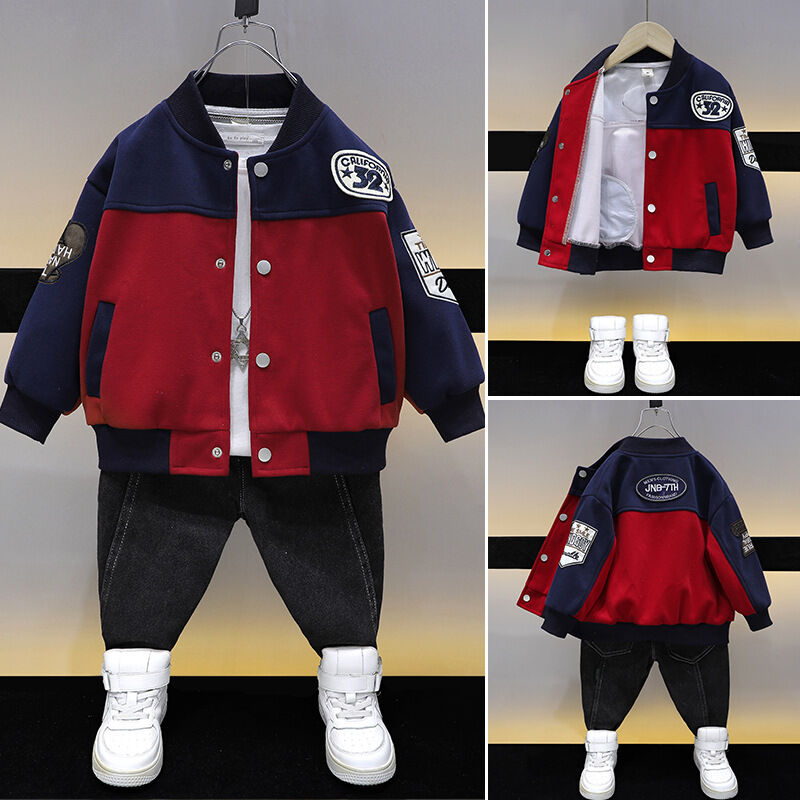 Kids Boys 18M-8Y Contrast Baseball Jacket