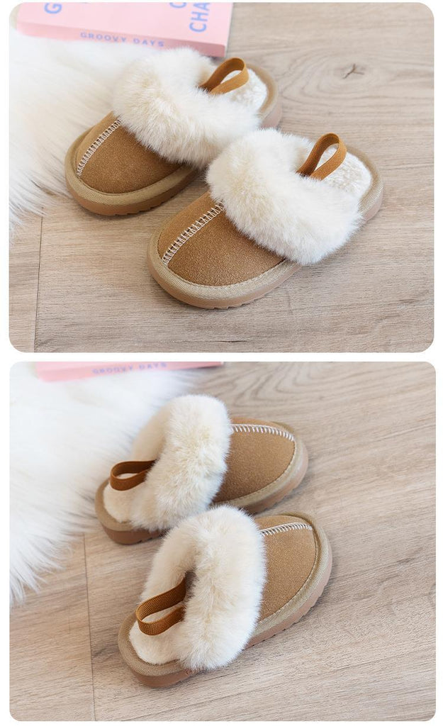 Kids Girls Casual Cotton Baby Cotton Plush Slippers Accessories