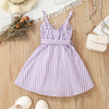 18M-6Y Toddler Girls Sling V-Neck Striped Strap Dresses