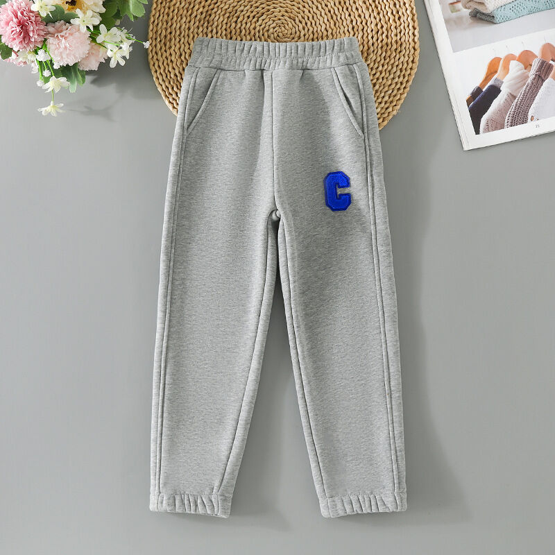 Kids Boys 3-10Y Fleece Casual Sweatpants Letter C