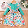 Toddler Girls 2-7Y Floral Long Sleeve Bow Dresses