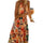 Women's Fashion Deep V Halterneck Printed Dress
