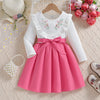 Toddler Girls 18M-6Y Floral Embroidered Dress With Belted Ruffles