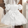 Toddler Girls 9M-5Y Puff Sleeve Bow Mesh Princess Dress