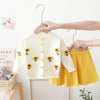 Toddler Girls 9M-4Y Embroidered Fruit Two-Piece Sets Cardigan Sweater And Skirts  Girls Clothes  Knitwear