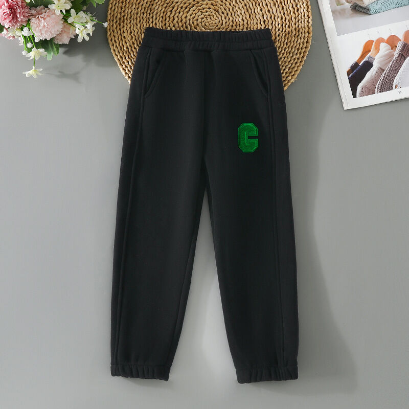 Kids Boys 3-10Y Fleece Casual Sweatpants Letter C