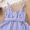 18M-6Y Toddler Girls Sling V-Neck Striped Strap Dresses