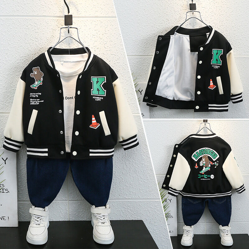 18M-8Y Kids Boys Baseball Uniform Autumn Jacket