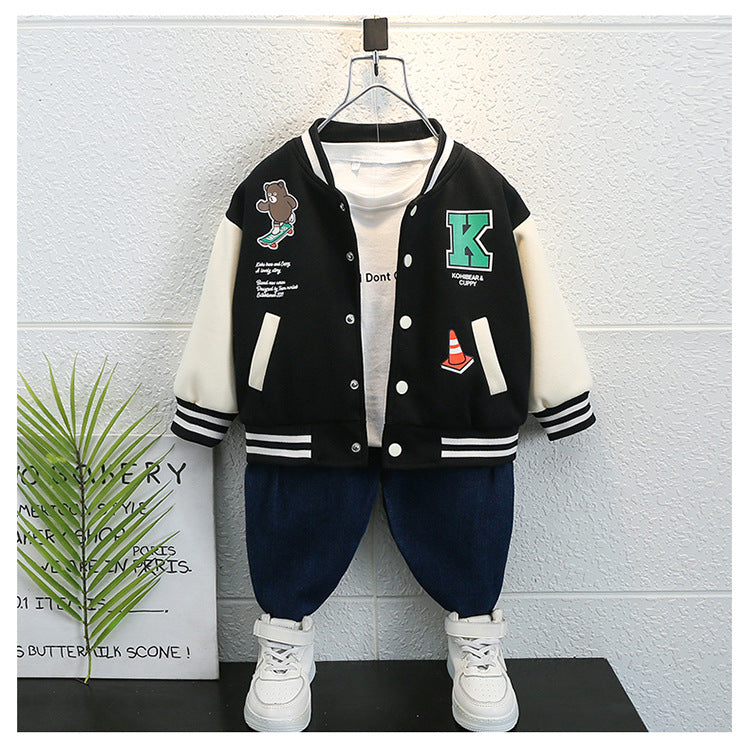 18M-8Y Kids Boys Baseball Uniform Autumn Jacket