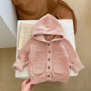 Baby 3-24M Solid Color Pocket Knitted Hooded Sweater Jackets Baby Clothes Knitwear