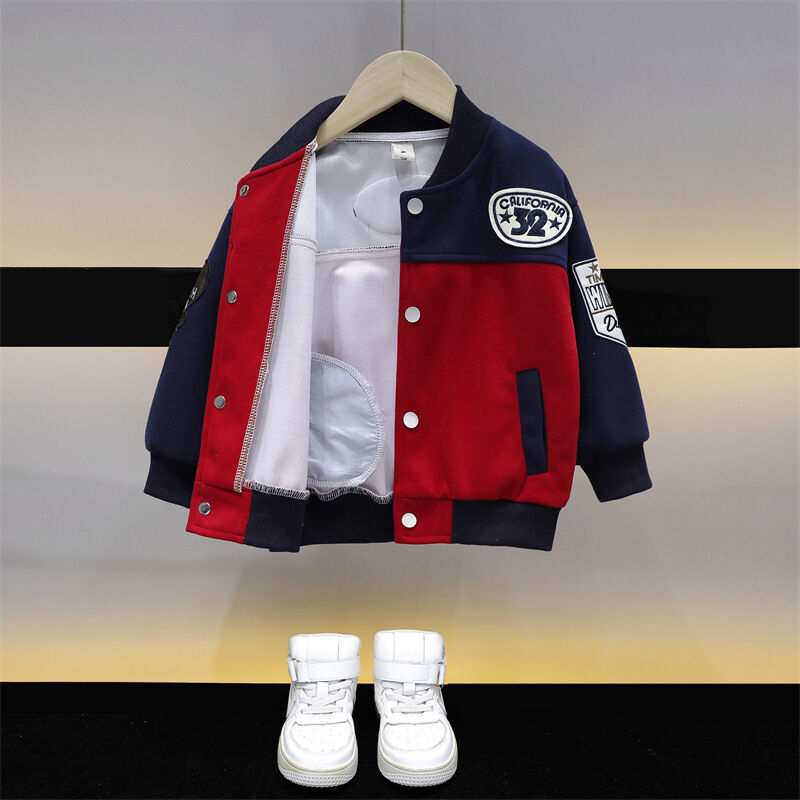 Kids Boys 18M-8Y Contrast Baseball Jacket