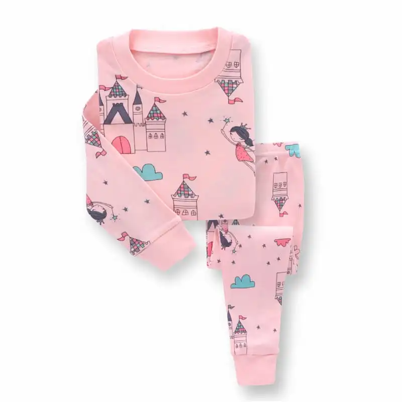 Kids Cute Cartoon Pattern Soft Tops And Pants Set