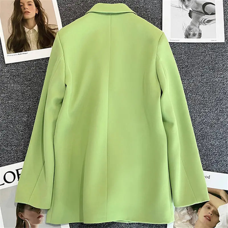Spring Autumn Women Blazers 2025 New Korean Casual Solid Suit Women Jacket Fashion Office Blazer Female Coats Outerwear