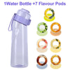 Flavored Water Bottle 650ml Sports Alr Up Drinking Bottle 7 Fruit Fragrance Pods Water Cup for Outdoor Camping Fitness Fashion