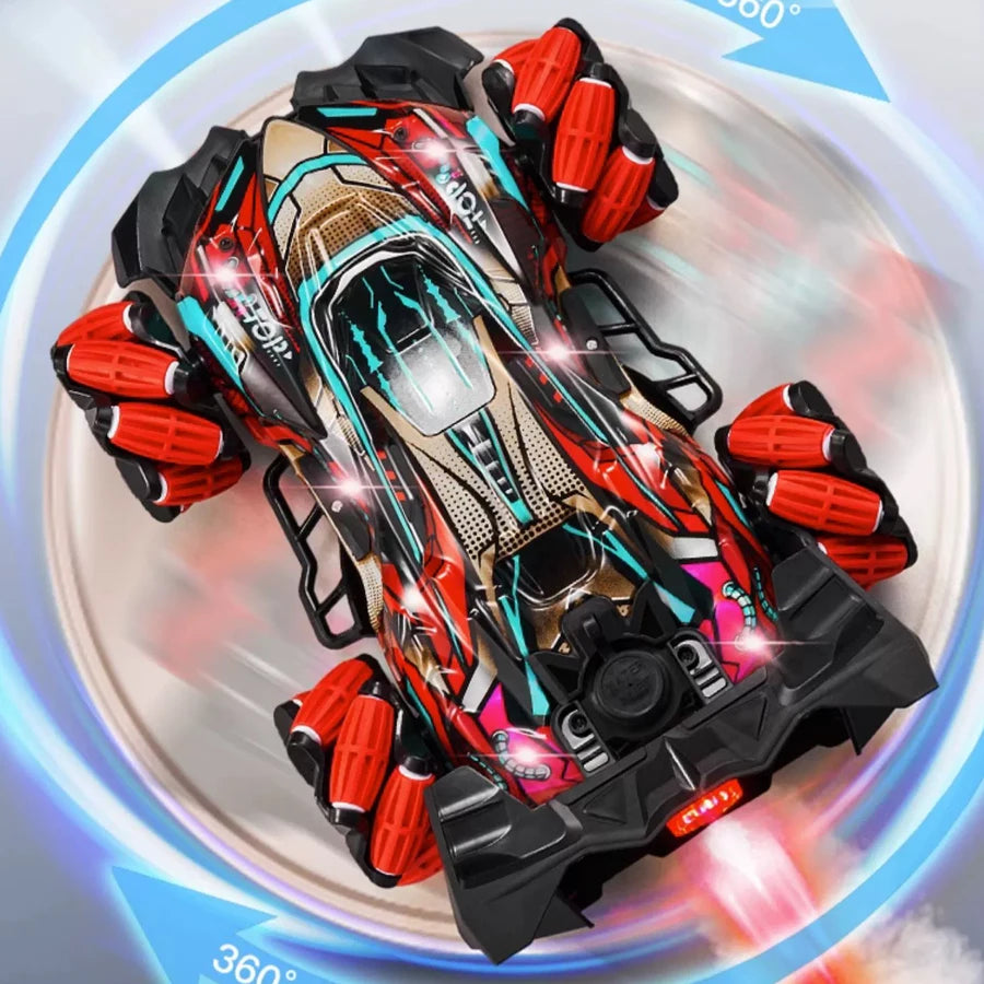 F1 Drift RC Car With Led Lights Music 2.4G Glove Gesture Radio Remote Control Spray Stunt Car 4WD Electric Children Toys