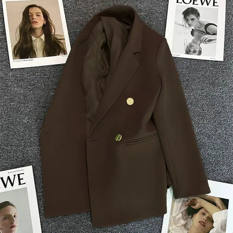 Spring Autumn Women Blazers 2025 New Korean Casual Solid Suit Women Jacket Fashion Office Blazer Female Coats Outerwear