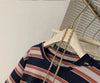 Fashion Striped Short Sleeved T-shirt Women Spring Summer Loose Versatile Top Retro O-neck Casual Harajuku Student Tee