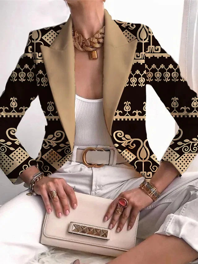 Women's Clothing Suit Western-Style Clothes Lapel Button Lid Pocket Fashion