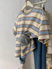 Fashion Striped Short Sleeved T-shirt Women Spring Summer Loose Versatile Top Retro O-neck Casual Harajuku Student Tee