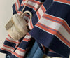 Fashion Striped Short Sleeved T-shirt Women Spring Summer Loose Versatile Top Retro O-neck Casual Harajuku Student Tee