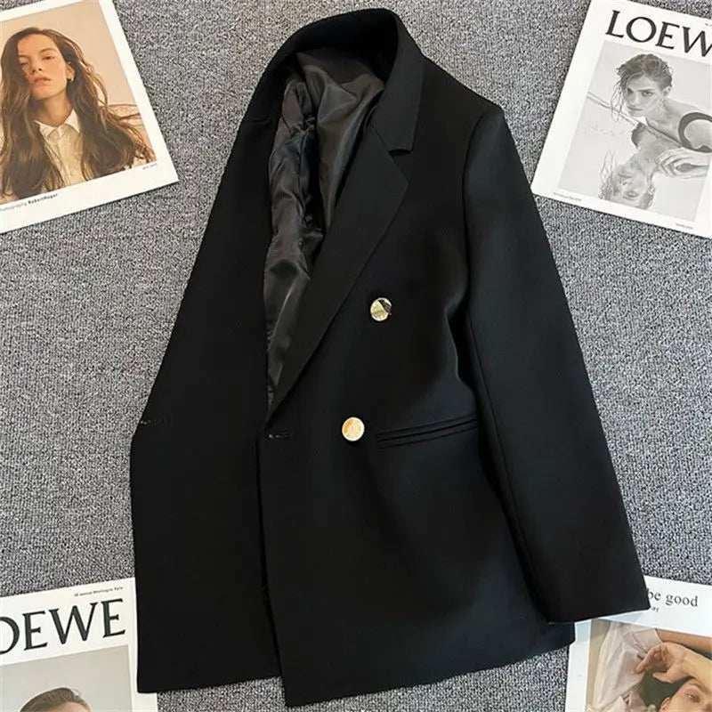 Spring Autumn Women Blazers 2025 New Korean Casual Solid Suit Women Jacket Fashion Office Blazer Female Coats Outerwear