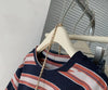 Fashion Striped Short Sleeved T-shirt Women Spring Summer Loose Versatile Top Retro O-neck Casual Harajuku Student Tee