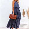 Women's Spring Summer New Collection Solid Color Vacation Style Fashionable Ruffle Edge Long Skirt Large Display Beach Skirt