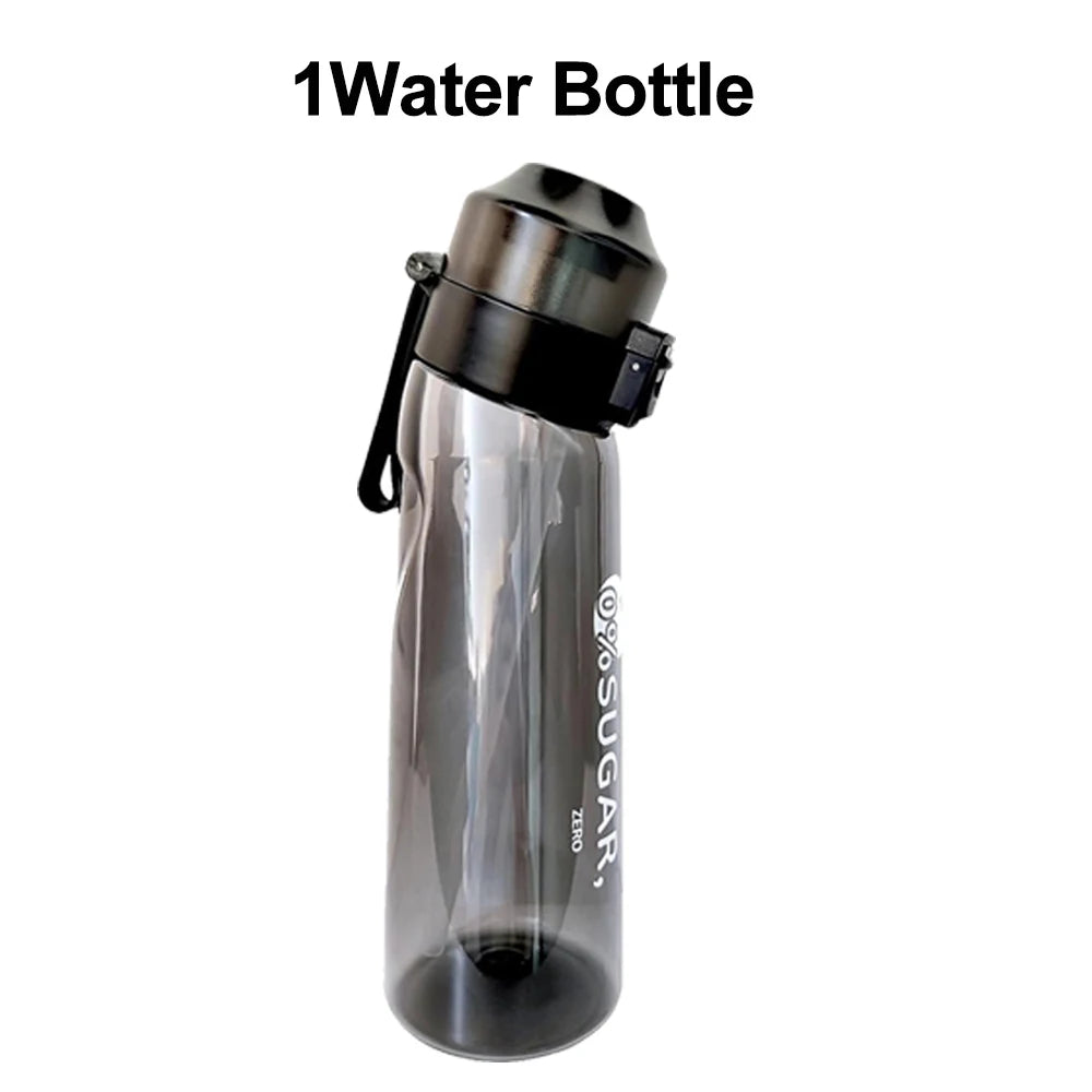 Flavored Water Bottle 650ml Sports Alr Up Drinking Bottle 7 Fruit Fragrance Pods Water Cup for Outdoor Camping Fitness Fashion