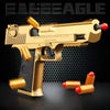 Continuous Fire Pistol Desert Eagle Mechanical Empty Hanging Soft Bullet Toy Gun Shell Ejection Decompression Toy Gift for Boys