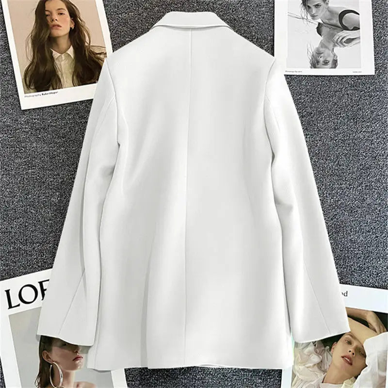 Spring Autumn Women Blazers 2025 New Korean Casual Solid Suit Women Jacket Fashion Office Blazer Female Coats Outerwear