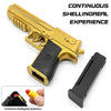 Continuous Shot Mechanical Auto Desert Eagle Airsoft Toy Gun Ejecting Shells Soft Bullets Kids Outdoor Target Game
