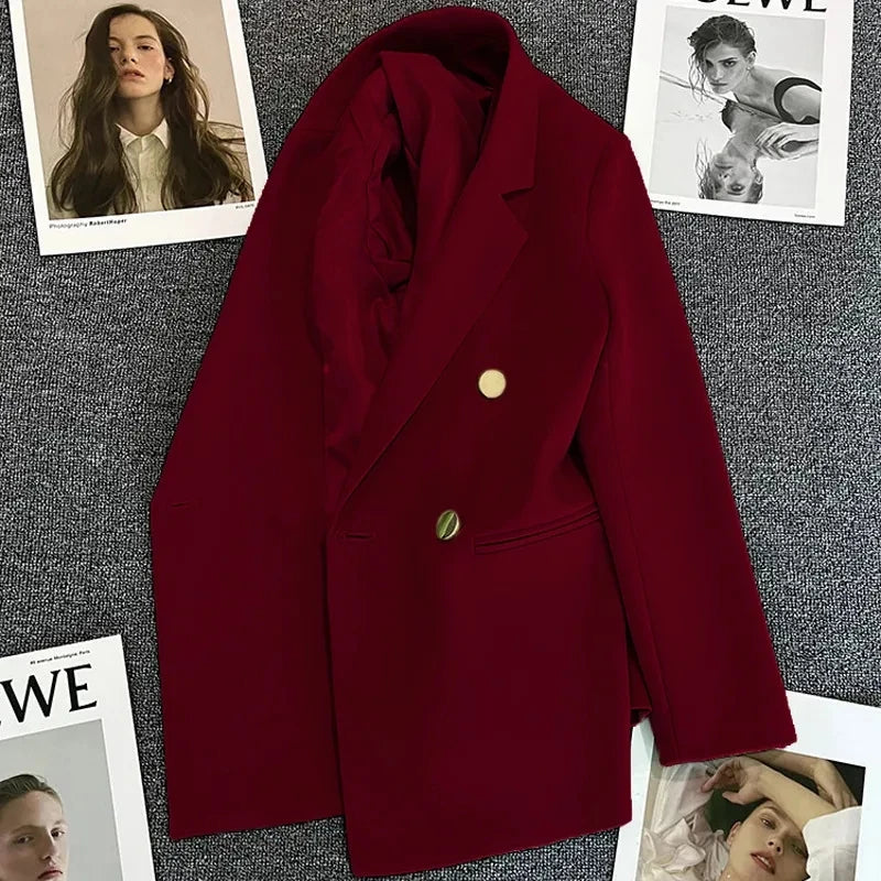 Spring Autumn Women Blazers 2025 New Korean Casual Solid Suit Women Jacket Fashion Office Blazer Female Coats Outerwear