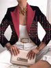 Women's Clothing Suit Western-Style Clothes Lapel Button Lid Pocket Fashion