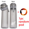 1pc Air Water Bottle With 1pc Random Flavor Pods Portable Transparent With Straw Leak Proof Suitable for Outdoor Sports
