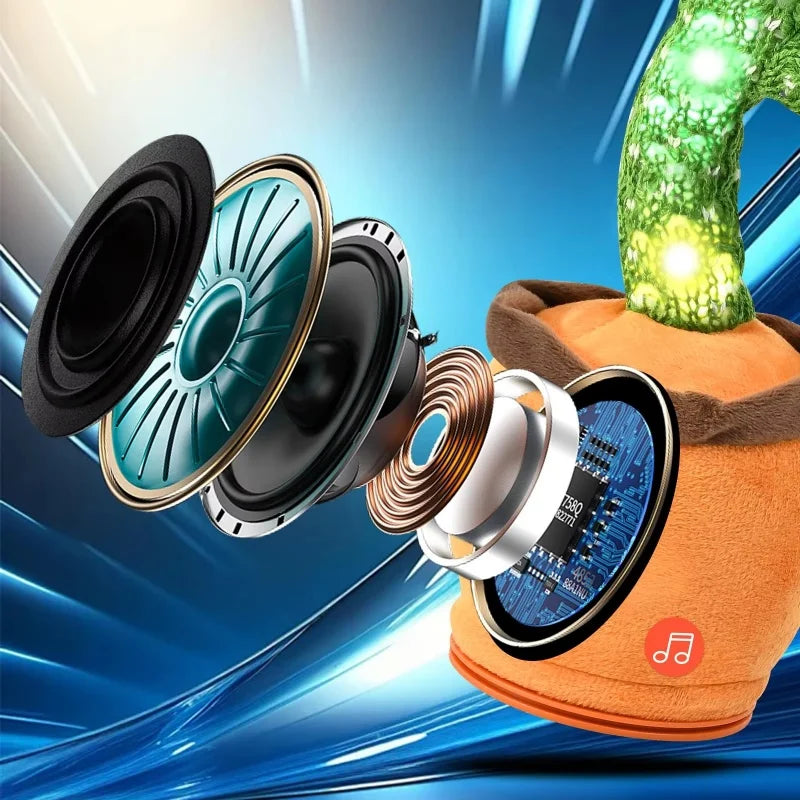 New Dancing Talking Cactus Toy for Baby Toddler Boys Girls Gift Singing Mimicking Cactus Toys Recording Repeating Christmas Gift