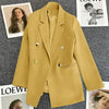 Spring Autumn Women Blazers 2025 New Korean Casual Solid Suit Women Jacket Fashion Office Blazer Female Coats Outerwear
