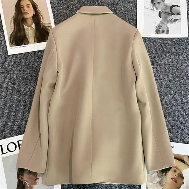 Spring Autumn Women Blazers 2025 New Korean Casual Solid Suit Women Jacket Fashion Office Blazer Female Coats Outerwear