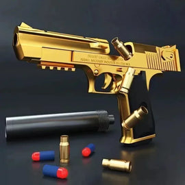 Powerful Desert Eagle Toy Gun Shell EjectionAirsoft Pistol Soft Foam Bullet Outdoor CS Weapon for Boys Girls Shooting Game Gifts