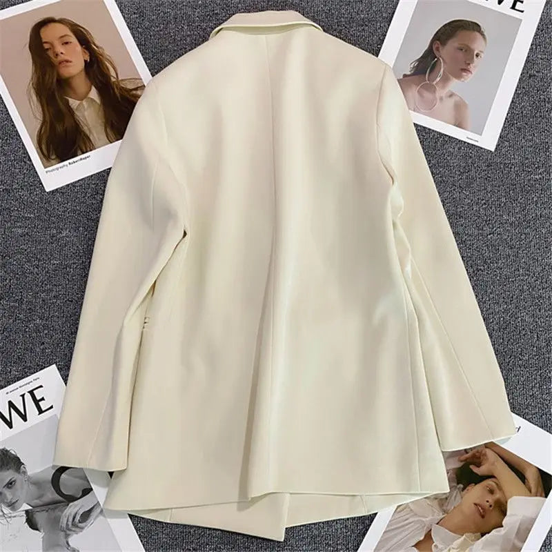 Spring Autumn Women Blazers 2025 New Korean Casual Solid Suit Women Jacket Fashion Office Blazer Female Coats Outerwear