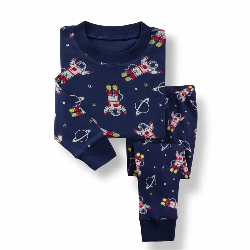 Kids Cute Cartoon Pattern Soft Tops And Pants Set