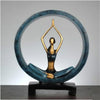 Modern Abstract Art Resin Yoga Pose Statue Yoga Studio Decorations