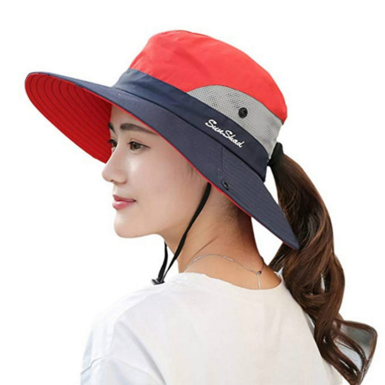 SunShad 112221 Foldable Wide-brimmed Breathable Summer Sunscreen Fisherman Hat for Men / Women, Size: 55-57cm