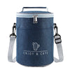 Round Lunch Bag Insulated Lunch Box Foldable & Portable Lunch Tote L