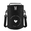 Round Lunch Bag Insulated Lunch Box Foldable & Portable Lunch Tote L