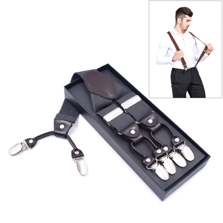 Adjustable 6 Clips Trousers Strap Clip for Men, Size: 125 x 3.5cm