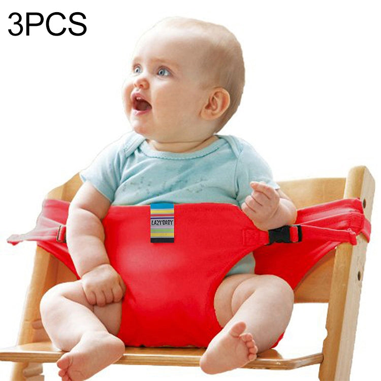 3PCS Chair Portable Seat Dining Lunch Chair Seat Safety Belt Stretch Wrap Feeding Chair Harness Seat Booster