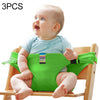 3PCS Chair Portable Seat Dining Lunch Chair Seat Safety Belt Stretch Wrap Feeding Chair Harness Seat Booster